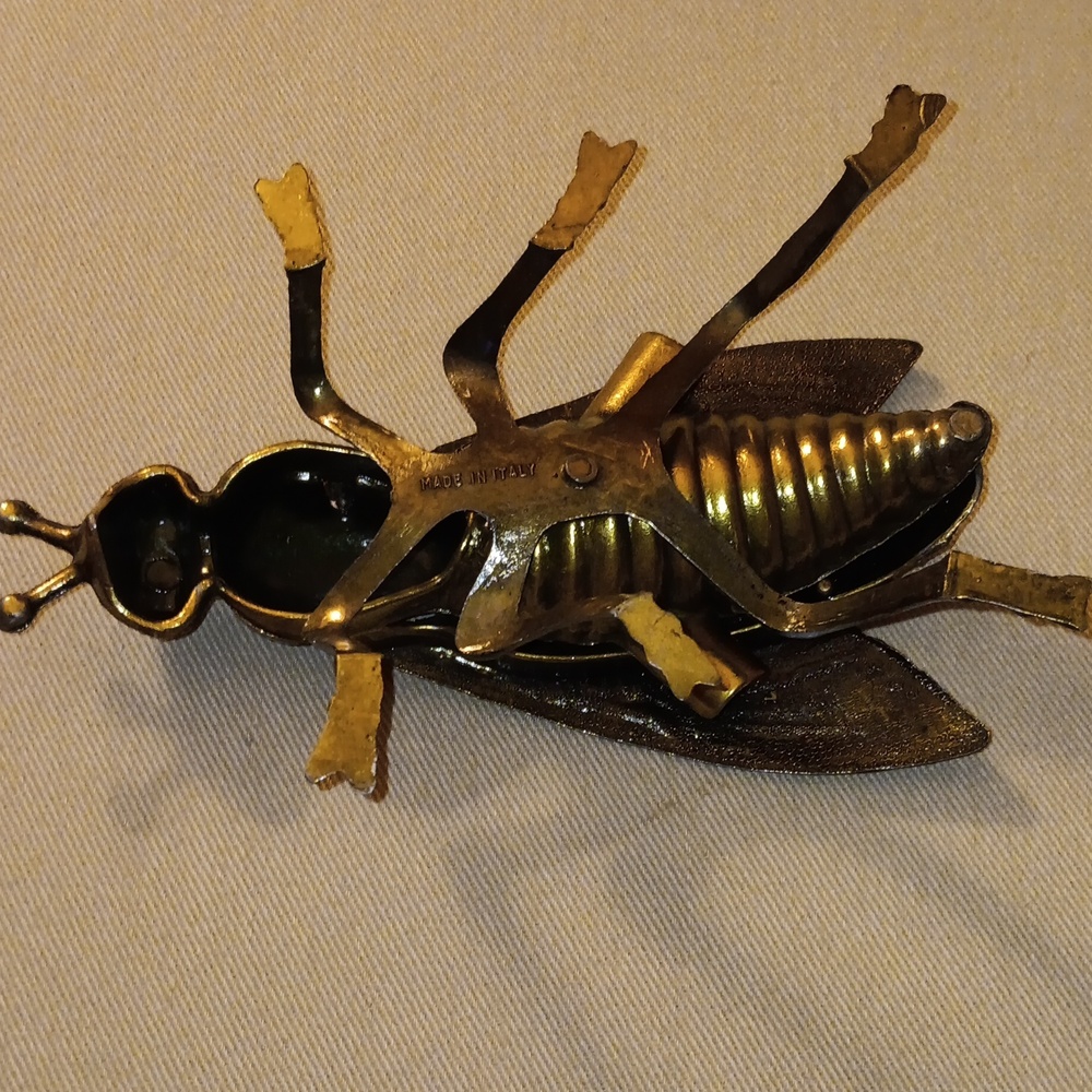 MCM Vintage Brass Insect Figurine Ash Tray - Picture 4 of 4